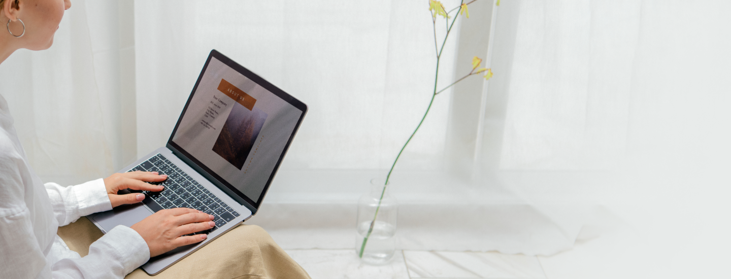 Image of a woman using a laptop computer